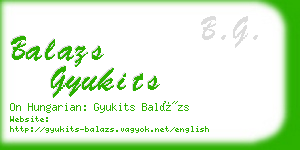 balazs gyukits business card